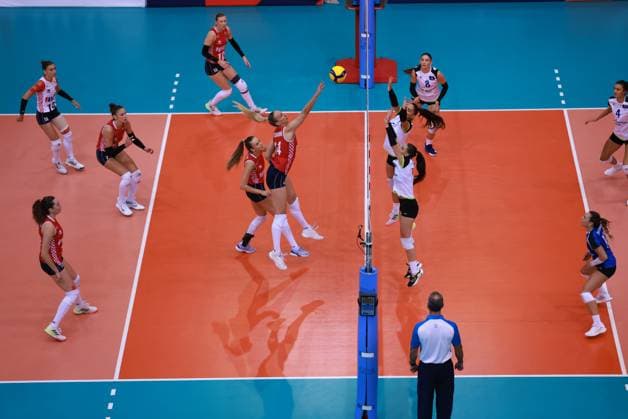Croatia v Kosovo: CEV EuroVolley 2026 Qualifiers General view during the CEV EuroVolley 2026 Qualification Phase group G Leg 4 match between Croatia and Kosovo at Gradski vrt Hall in Osijek, Croatia, on August 9, 2025.  DavorxJavorovic PIXSELL
