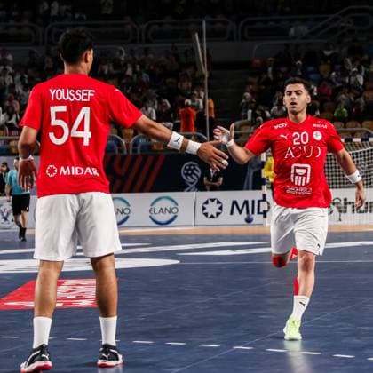 August 9, 2025, Cairo, Cairo, Egypt: ABDELRAHMAN ALY And YOUSSEF AHMED The Egyptian Handball Players During 11TH IHF Men s World Championship, WM, Weltmeisterschaft U19 Egypt 2025 Match Between Egypt And Japan At Cairo Stadium Main Hall Cairo Egypt - ZUMAe138 20250809_zsp_e138_029 Copyright: xBassemxElziatyx