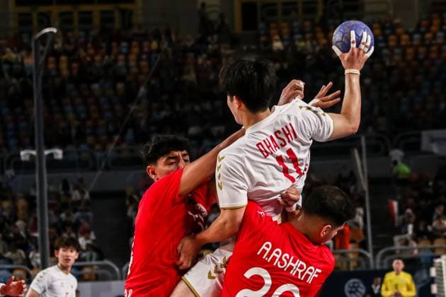 August 9, 2025, Cairo, Cairo, Egypt: MASATO OHASHI The Japanese Handball Player During 11TH IHF Men s World Championship, WM, Weltmeisterschaft U19 Egypt 2025 Match Between Egypt And Japan At Cairo Stadium Main Hall Cairo Egypt - ZUMAe138 20250809_zsp_e138_035 Copyright: xBassemxElziatyx