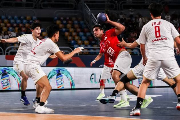 August 9, 2025, Cairo, Cairo, Egypt: SEIFELDIN IBRAHIM The Egyptian Handball Player During 11TH IHF Men s World Championship, WM, Weltmeisterschaft U19 Egypt 2025 Match Between Egypt And Japan At Cairo Stadium Main Hall Cairo Egypt - ZUMAe138 20250809_zsp_e138_051 Copyright: xBassemxElziatyx