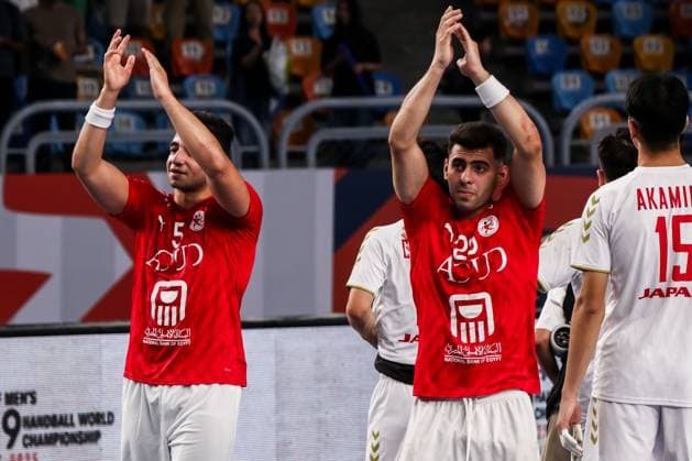 August 9, 2025, Cairo, Cairo, Egypt: SEIFELDIN IBRAHIM And ABDELRHMAN ALY The Egyptian Handball Players During 11TH IHF Men s World Championship, WM, Weltmeisterschaft U19 Egypt 2025 Match Between Egypt And Japan At Cairo Stadium Main Hall Cairo Egypt - ZUMAe138 20250809_zsp_e138_057 Copyright: xBassemxElziatyx