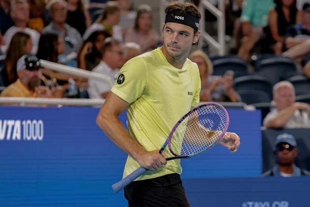 August 9, 2025, Mason, Ohio, U.S: Taylor Fritz (USA) in action during SaturdayÃ¢â‚¬â ¢s second round of the Cincinnati Open at the Lindner Family Tennis Center, Mason, Oh. Mason U.S - ZUMAs304 20250809_zaf_s304_012 Copyright: xScottxStuartx