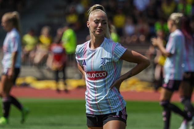 10 08 2025, xfanx, Football Test Match, Borussia Dortmund Women Juventus Turin Women v l Alisha Lehmann Juventus Turin DFL DFB REGULATIONS PROHIBIT ANY USE OF PHOTOGRAPHS as IMAGE SEQUENCES and or QUASI VIDEO Dortmund mfan