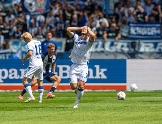 Soccer, Men, Season 2025 2026, 2 Bundesliga 2 Matchday , Hertha BSC Karlsruher SC, Christoph Kobald Karlsruher SC , 10 08 2025, Copyright: xSebastianxRäppold MatthiasxKochx