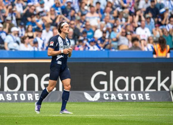 Soccer, Men, Season 2025 2026, 2 Bundesliga 2 Matchday , Hertha BSC Karlsruher SC, Fabian Reese Hertha BSC , 10 08 2025, Copyright: xSebastianxRäppold MatthiasxKochx