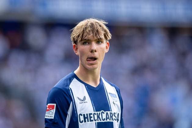 Soccer, Men, Season 2025 2026, 2 Bundesliga 2 Matchday , Hertha BSC Karlsruher SC, Kennet Eichhorn Hertha BSC , 10 08 2025, Copyright: xSebastianxRäppold MatthiasxKochx