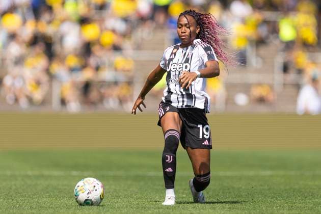 Test match women Borussia Dortmund Juventus Turin 10 08 2025 Lindsey Thomas Juventus Turin, 19 in the test match between Borussia Dortmund and Juventus Turin, on 10 08 2025, Stadion Rote Erde, Dortmund Copyright: xBEAUTIFULxSPORTS Meuselx