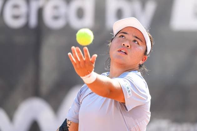 TENNIS - WTA, Tennis Damen Ladies Open Amstetten AMSTETTEN,AUSTRIA,10.AUG.25 - TENNIS - ITF World Tennis Tour, Ladies Open Amstetten. Image shows En Shuo Liang (TPE).  GEPAxpictures xChristianxMoser