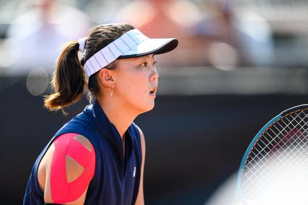 TENNIS - WTA, Tennis Damen Ladies Open Amstetten AMSTETTEN,AUSTRIA,10.AUG.25 - TENNIS - ITF World Tennis Tour, Ladies Open Amstetten. Image shows Shuo Feng (CHN).  GEPAxpictures xChristianxMoser