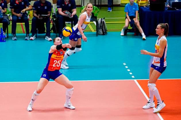 2025-08-10 Netherlands v Germany - Friendly WIJCHEN, NETHERLANDS - AUGUST 10: Florien Reesink of The Netherlands during the Friendly match between Netherlands and Germany at Sportcentrum Arcus on August 10, 2025 in Wijchen, Netherlands. Wijchen Sportcentrum Arcus Netherlands Content not available for redistribution in The Netherlands directly or indirectly through any third parties. Copyright: xAndrexWeeningx