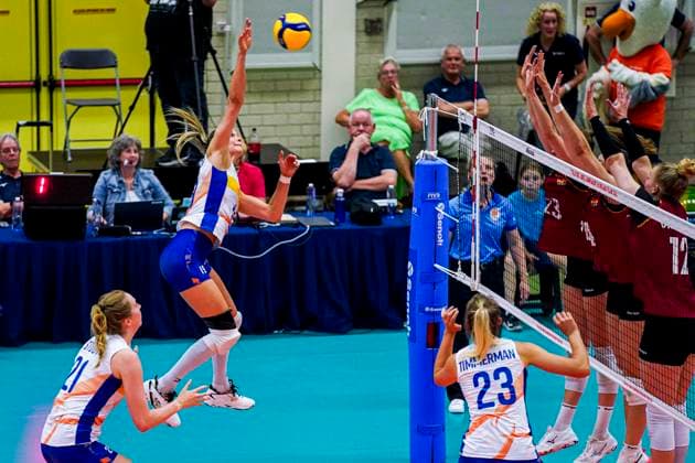2025-08-10 Netherlands v Germany - Friendly WIJCHEN, NETHERLANDS - AUGUST 10: Nika Daalderop of The Netherlands during the Friendly match between Netherlands and Germany at Sportcentrum Arcus on August 10, 2025 in Wijchen, Netherlands. Wijchen Sportcentrum Arcus Netherlands Content not available for redistribution in The Netherlands directly or indirectly through any third parties. Copyright: xAndrexWeeningx