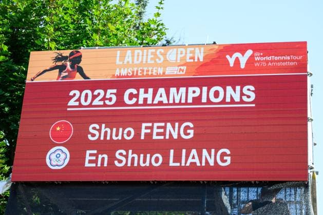 TENNIS - WTA, Tennis Damen Ladies Open Amstetten AMSTETTEN,AUSTRIA,10.AUG.25 - TENNIS - ITF World Tennis Tour, Ladies Open Amstetten. Image shows the scoreboard.  GEPAxpictures xChristianxMoser