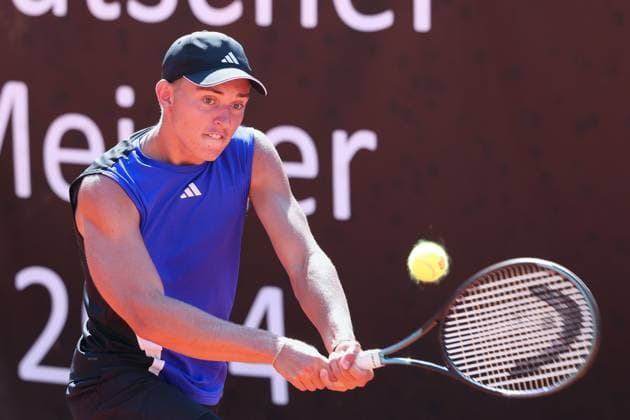 Justin Engel GER , TC Grosshesselohe Herren Bundesliga Tennis Herren Bundesliga Tennis TC Grosshesselohe Grosshesselohe Munich Bavaria Germany 10 August 2025 Copyright: xJuergenxHasenkopfx