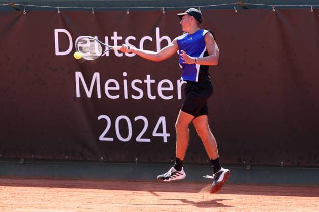 Justin Engel GER , TC Grosshesselohe Herren Bundesliga Tennis Herren Bundesliga Tennis TC Grosshesselohe Grosshesselohe Munich Bavaria Germany 10 August 2025 Copyright: xJuergenxHasenkopfx