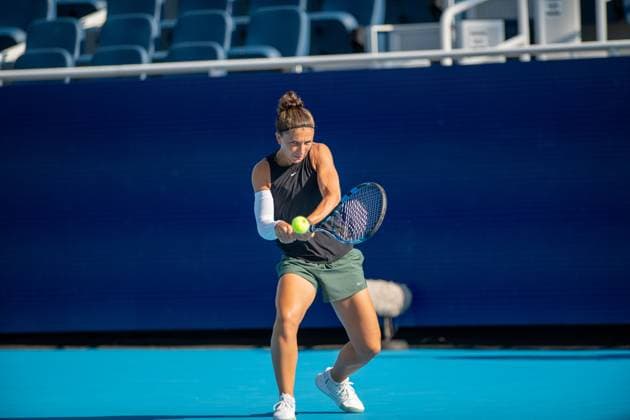 Cincinnati Open: Morning Sessions On Practice Courts Sara Errani practices on Center Court prior to her second-round match at the Cincinnati Open in Mason, Ohio, on August 10, 2025. Mason Ohio United States  Copyright: xJasonxWhitmanx originalFilename:whitman-cincinna250810_npBsW.jpg