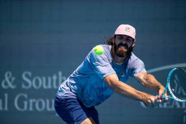 Cincinnati Open: Reilly Opelka V Alex De Minaur Reilly Opelka is seen during his second-round match at the Cincinnati Open in Mason, Ohio, on August 10, 2025. Mason Ohio United States  Copyright: xJasonxWhitmanx originalFilename:whitman-cincinna250810_np4d7.jpg