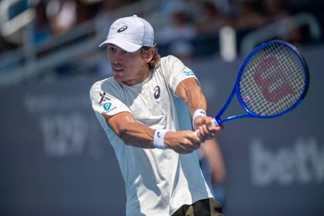 Cincinnati Open: Reilly Opelka V Alex De Minaur Alex de Minaur is seen during his second-round match at the Cincinnati Open in Mason, Ohio, on August 10, 2025. Mason Ohio United States  Copyright: xJasonxWhitmanx originalFilename:whitman-cincinna250810_nps2S.jpg