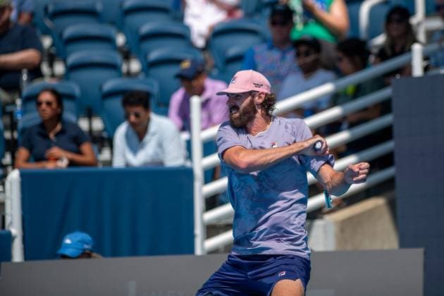 Cincinnati Open: Reilly Opelka V Alex De Minaur Reilly Opelka is seen during his second-round match at the Cincinnati Open in Mason, Ohio, on August 10, 2025. Mason Ohio United States  Copyright: xJasonxWhitmanx originalFilename:whitman-cincinna250810_npD7M.jpg