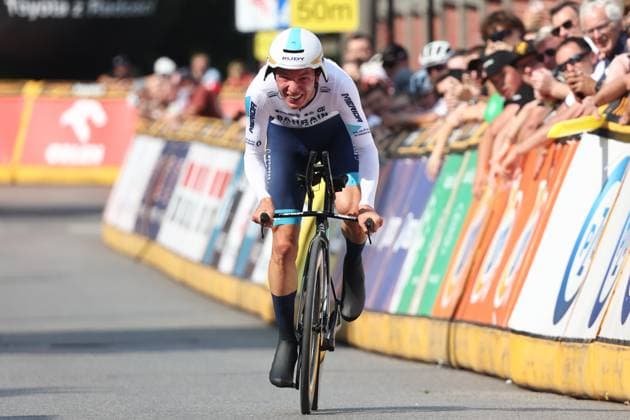 Tour de Pologne WIELICZKA, POLAND - AUGUST 10: Roman Ermakov during the individual time trial, 7th stage of Tour de Pologne UCI World Tour cycling race in Wieliczka, Poland on August 10, 2025. Jakub Porzycki Anadolu Wieliczka Poland. Editorial use only. Please get in touch for any other usage.  Copyright: x2025xAnadoluxJakubxPorzyckix