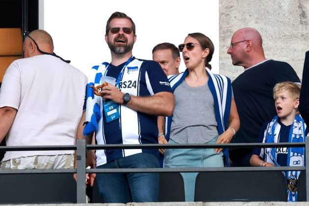 DEU, DFL, 2 FBL, Hertha BSC vs Karlsruher SC, 10 08 2025, Berliner Olympiastadion, Berlin, DEU, DFL, 2 FBL, Hertha BSC vs Karlsruher SC, im Bild Praesident Fabian Drescher Hertha BSC Berlin DFL regulations prohibit any use of Photographs as image sequences and or quasi video nordphotoxGmbHx xEngler nph00076