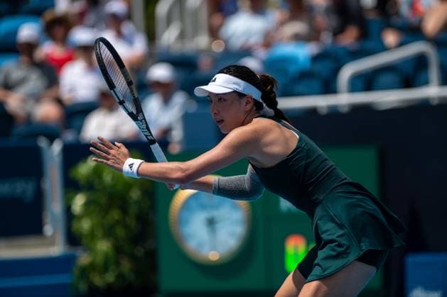 Cincinnati Open: Coco Gauff V Xinyu Wang Xinyu Wang is seen during her second-round match at the Cincinnati Open in Mason, Ohio, on August 10, 2025. Mason United States  Copyright: xJasonxWhitmanx originalFilename:whitman-cincinna250810_npeGO.jpg