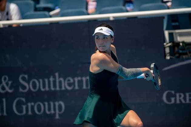 Cincinnati Open: Coco Gauff V Xinyu Wang Xinyu Wang is seen during her second-round match at the Cincinnati Open in Mason, Ohio, on August 10, 2025. Mason United States  Copyright: xJasonxWhitmanx originalFilename:whitman-cincinna250810_npimj.jpg