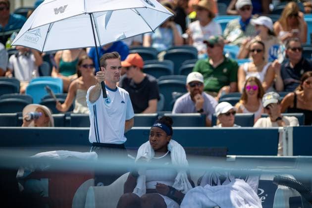 Cincinnati Open: Coco Gauff V Xinyu Wang Coco Gauff is seen during her second-round match at the Cincinnati Open in Mason, Ohio, on August 10, 2025. Mason United States  Copyright: xJasonxWhitmanx originalFilename:whitman-cincinna250810_npRps.jpg