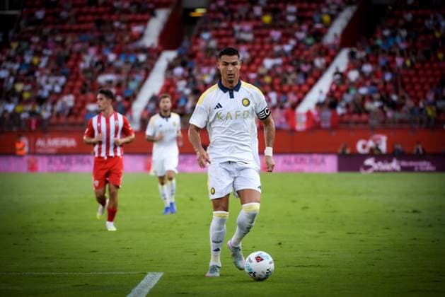 ESP: UD Almeria v Al Nassr - Friendly Match ALMERIA, SPAIN - AUGUST 10: Cristiano Ronaldo of Al Nassr during the match between UD Almeria and Al Nassr of friendly match on August 10, 2025 at Power Horse Stadium in Almeria, Spain. (Photo by Samuel Carreno) Almeria Andalucia Andalucia Spain Copyright: xSamuelxCarrenox SAM_9613