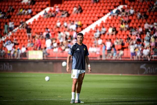 ESP: UD Almeria v Al Nassr - Friendly Match ALMERIA, SPAIN - AUGUST 10: Cristiano Ronaldo of Al Nassr during the match between UD Almeria and Al Nassr of friendly match on August 10, 2025 at Power Horse Stadium in Almeria, Spain. (Photo by Samuel Carreno) Almeria Andalucia Andalucia Spain Copyright: xSamuelxCarrenox SAM_9303