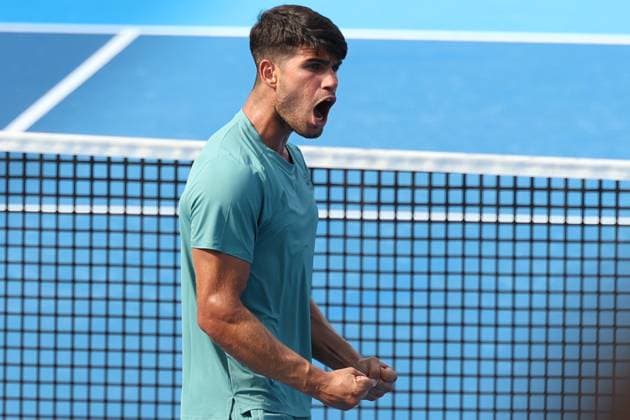 August 10, 2025, Mason, Ohio, United States: CARLOS ALCARAZ of Spain after the match against D. Dzumhur of Bosnia and Herzegovina in the second round of the Cincinnati Open at the Lindner Family Tennis Center. Mason, Ohio. Alcaraz won 6:1, 2:6, 6:3. Mason United States - ZUMAc278 20250810_zsp_c278_030 Copyright: xMarcinxCholewinskix