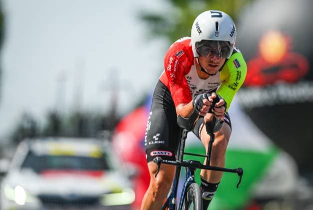 82nd Tour De Pologne 2025 - Stage 7 WIELICZKA, POLAND AUGUST 10: Tom Paquot of Belgium, riding for Intermarchà - Wanty Team, races through the final kilometer of Stage 7, a 12.5 km individual time trial from Wieliczka to Wieliczka, during the 82nd Tour de Pologne, in Wieliczka, Lesser Poland Voivodeship, Poland, on August 10, 2025. Wieliczka Poland Copyright: xArturxWidakx originalFilename:widak-82ndtour250810_np9XV.jpg