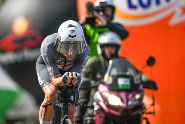 82nd Tour De Pologne 2025 - Stage 7 WIELICZKA, POLAND AUGUST 10: Samuel Gaze of New Zealand, riding for Alpecin - Deceuninck, races through the final kilometer of Stage 7, a 12.5 km individual time trial from Wieliczka to Wieliczka, during the 82nd Tour de Pologne, in Wieliczka, Lesser Poland Voivodeship, Poland, on August 10, 2025. Wieliczka Poland Copyright: xArturxWidakx originalFilename:widak-82ndtour250810_npm50.jpg