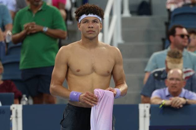 August 10, 2025, Mason, Ohio, United States: BEN SHELTON of USA during the match against C. Ugo Carabello of Argentina in the second round of the Cincinnati Open at the Lindner Family Tennis Center. Mason, Ohio. Shelton won 6:3, 3:1 Mason United States - ZUMAc278 20250810_zsp_c278_042 Copyright: xMarcinxCholewinskix