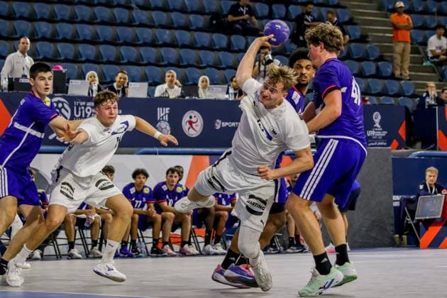 August 11, 2025, Cairo, Cairo, Egypt: SCHRODER TIM The Germany Player In Action During A 11TH IHF Men s Youth World Championship, WM, Weltmeisterschaft Egypt 2025 Between Germany And France At Cairo Stadium Hall 2 Cairo Egypt - ZUMAe138 20250811_zsp_e138_038 Copyright: xBassemxElziatyx