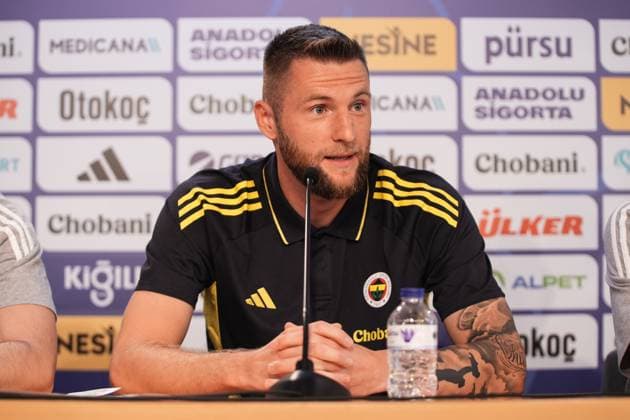 Fenerbahce player Milan Skriniar ISTANBUL, TURKIYE - AUGUST 11: Player of Fenerbahce Milan Skriniar holds a press conference, PK, Pressekonferenz at Fenerbahce Can Bartu Facilities in Istanbul, Turkiye ahead of UEFA Champions League 3rd qualifying round second leg match against Feyenoord, on August 11, 2025. Hakan Akgun Anadolu Istanbul Turkey. Editorial use only. Please get in touch for any other usage.  Copyright: x2025xAnadoluxHakanxAkgunx