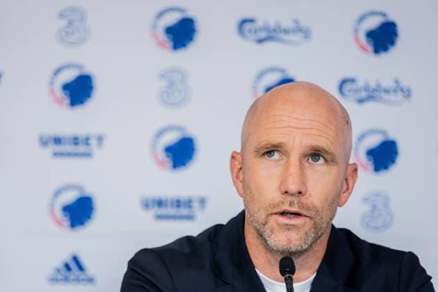 250811 Head coach Henrik Rydström of Malmö FF during a UEFA Champions League press conference on August 11, 2025 in Copenhagen Photo Petter Arvidson BILDBYRAN kod PA PA1060 fotboll football soccer fotball uefa champions league champions league presskonferens press conference malmö ff bbeng  Copyright: PETTERxARVIDSON BB250811PA103