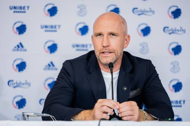 250811 Head coach Henrik Rydström of Malmö FF during a UEFA Champions League press conference on August 11, 2025 in Copenhagen Photo Petter Arvidson BILDBYRAN kod PA PA1060 fotboll football soccer fotball uefa champions league champions league presskonferens press conference malmö ff bbeng  Copyright: PETTERxARVIDSON BB250811PA104