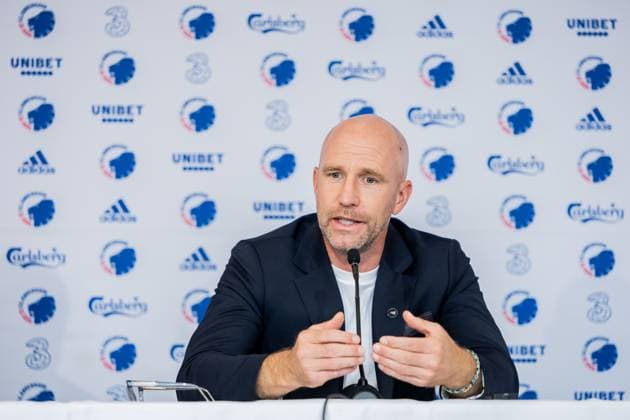 250811 Head coach Henrik Rydström of Malmö FF during a UEFA Champions League press conference on August 11, 2025 in Copenhagen Photo Petter Arvidson BILDBYRAN kod PA PA1060 fotboll football soccer fotball uefa champions league champions league presskonferens press conference malmö ff bbeng  Copyright: PETTERxARVIDSON BB250811PA105