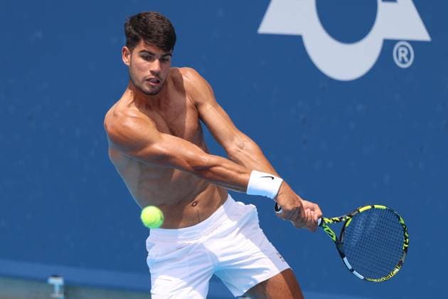 Tennis, ATP tournament in Cincinnati, Carlos Alcaraz training