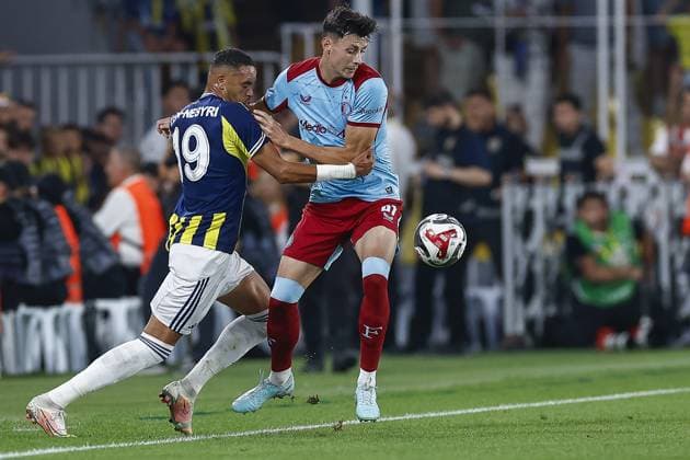 ISTANBUL , 12-08-2025 , Sukru Saracoglu stadium , season 2025 2026 , UEFA Champions League , 3th qualifying round, 2nd leg between Fenerbahce and Feyenoord , picture shows.Fenerbahce player Youssef En-Nesyri Feyenoord player Anel Ahmedhodzic Fenerbahce - Feyenoord  x30479259x Copyright: