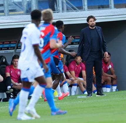 Rangers head coach Russell Martin during the UEFA Champions League Third Round qualifying second leg at the Doosan Arena, Plzen. Viktoria Plzen v Rangers, UEFA Champions League, 3rd Qualifying Round, Second Leg, Football, Doosan Arena, Plzen, Czech Republic, UK - 12 Aug 2025Plzen Doosan Arena Czech Republic EDITORIAL USE ONLY No use with unauthorised audio, video, data, fixture lists, club league logos or live services. Online in-match use limited to 120 images, no video emulation. No use in betting, games or single club league player publications. Copyright: xRangersxFC Shutterstockx 15438242bb