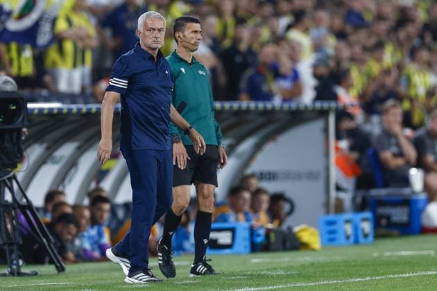 ISTANBUL , 12-08-2025 , Sukru Saracoglu stadium , season 2025 2026 , UEFA Champions League , 3th qualifying round, 2nd leg between Fenerbahce and Feyenoord , picture shows.Fenerbahce trainer coach Jose Mourinho Fenerbahce - Feyenoord  x30479278x Copyright: