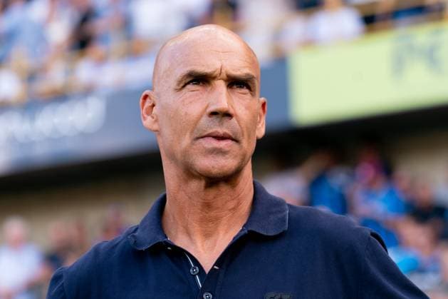2025-08-12 Club Brugge v RB Salzburg - UEFA Champions League Third Qualifying Round Second Leg BRUGGE, BELGIUM - AUGUST 12: Coach Thomas Letsch of RB Salzburg during the UEFA Champions League Third Qualifying Round Second Leg match between Club Brugge and RB Salzburg at Jan Breydel Stadium on August 12, 2025 in Brugge, Belgium. Brugge Jan Breydel Stadium Belgium Content not available for redistribution in The Netherlands directly or indirectly through any third parties. Copyright: xJorisxVerwijstx