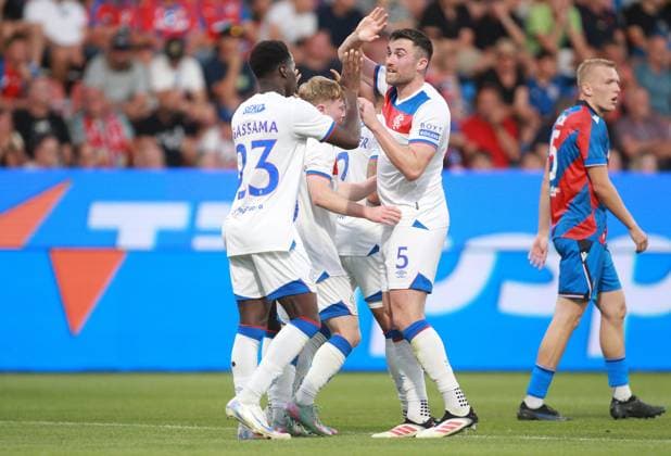 Djeidi Gassama of Rangers and John Souttar of Rangers celebrate as Lyall Cameron of Rangers scores a goal to make it 1-1 Viktoria Plzen v Rangers, UEFA Champions League, 3rd Qualifying Round, Second Leg, Football, Doosan Arena, Plzen, Czech Republic, UK - 12 Aug 2025Plzen Doosan Arena Czech Republic EDITORIAL USE ONLY No use with unauthorised audio, video, data, fixture lists, club league logos or live services. Online in-match use limited to 120 images, no video emulation. No use in betting, games or single club league player publications. Copyright: xMilanxKammermeyer Shutterstockx 15437971w
