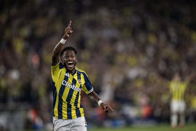 Fenerbahce v Feyenoord - UEFA Champions League ISTANBUL, TURKIYE - AUGUST 12: Fred of Fenerbahce celebrates after scoring a goal during the UEFA Champions League third qualifying round second-leg football match between Fenerbahce and Feyenoord at Chobani Stadium in Istanbul, Turkiye on August 12, 2025. Sebnem Coskun Anadolu Istanbul Turkey. Editorial use only. Please get in touch for any other usage.  Copyright: x2025xAnadoluxSebnemxCoskunx