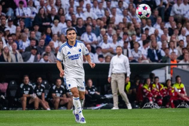 250812 Mohamed Elyounoussi of FC Copenhagen during the UEFA Champions League qualifier football match between FC Copenhagen and Malmö FF on August 12, 2025 in Copenhagen Photo Christoffer Borg Mattisson BILDBYRAN COP 261 PA1061 fotboll football soccer fotball uefa champions league champions league fc copenhagen malmö ff bbeng kval fc köpenhamn  Copyright: CHRISTOFFERxBORGxMATTISSON BB250812CB075