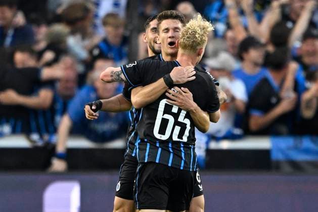 Club Brugge v Salzburg - UEFA Champions League BRUGGE, BELGIUM - AUGUST 12 : Seys Joaquim defender of Club Brugge scores a goal during the UEFA Champions League 2025 26 third qualifying round second leg between Club Brugge and Salzburg on August 12, 2025 in Brugge, Belgium, 12 08 2025 Brugge Belgium  Copyright: xJanxDexMeuleneirx