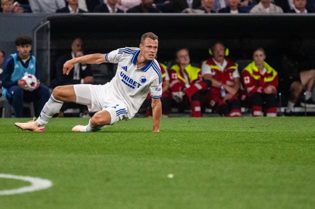 250812 Viktor Claesson of FC Copenhagen during the UEFA Champions League qualifier football match between FC Copenhagen and Malmö FF on August 12, 2025 in Copenhagen Photo Christoffer Borg Mattisson BILDBYRAN COP 261 PA1061 fotboll football soccer fotball uefa champions league champions league fc copenhagen malmö ff bbeng kval fc köpenhamn  Copyright: CHRISTOFFERxBORGxMATTISSON BB250812CB081