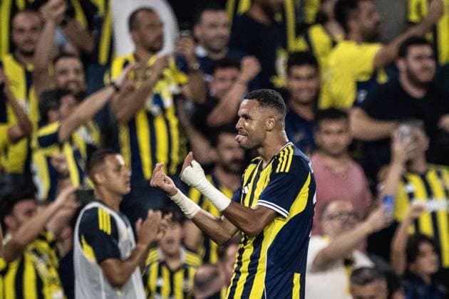 Fenerbahce v Feyenoord - UEFA Champions League ISTANBUL, TURKIYE - AUGUST 12: Youssef En-Nesyri of Fenerbahce celebrates after scoring a goal during the UEFA Champions League third qualifying round second-leg football match between Fenerbahce and Feyenoord at Chobani Stadium in Istanbul, Turkiye on August 12, 2025. Sebnem Coskun Anadolu Istanbul Turkey. Editorial use only. Please get in touch for any other usage.  Copyright: x2025xAnadoluxSebnemxCoskunx