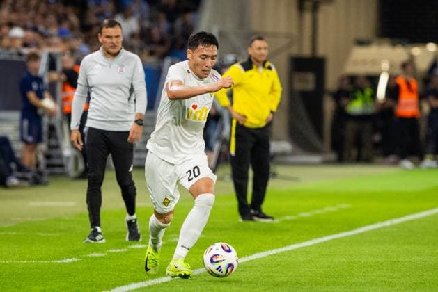 SLOVAN BRATISLAVA - KAIRAT ALMATY Yerkin Tapalov of Kairat during third qualifying round of UEFA Champions League football match between SK Slovan Bratislava and Kairat Almaty. Bratislava, Slovakia, August 12, 2025. Copyright: xx 080A4580